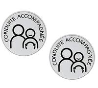 Lot de Deux disques Conduite Accompagnée : 1 magnétique & 1 électrostatique pour conducteur débutant