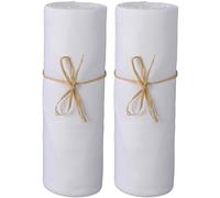 Lot De Deux Draps Housse P'tit Basile Jersey Bio 60x120 Cm - Blanc Blanc