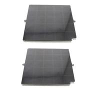 Lot de deux filtre à charbon AIRFORCE FC120 AFFCAF16CS 260X256X17 mm Hotte 480122100934 AIRFORCE, ARTHUR MARTIN ELECTROLUX,