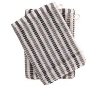 Lot de deux gants de toilette 16x21 cm pur coton collection BREEZE gris