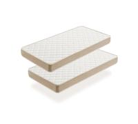 Lot de deux matelas enfant 80x130 cm- Mousse- Confort et adaptabilité - parfait pour les lits gigognes - Épaisseur 14 cm- Moonia