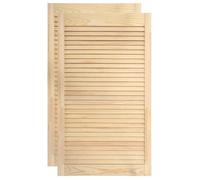 Lot de deux portes bois de pin massif portes à persiennes portes d'armoire portes