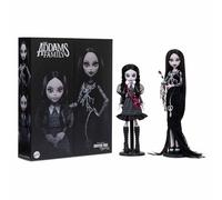 Lot de deux poupées de la famille Addams de Monster High Skullector : Morticia et Merlina, poupées de collection entièrement articulées avec certificat d'authenticité.