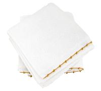 Lot de deux serviettes invité 33x50 cm pur coton collection ORLA avec picueta jaune