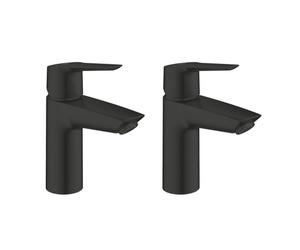Lot de deux START Mitigeur monocommande lavabo tille M, avec tirette de vidage, noir mat (235752432-GroheBlackDuo)