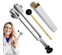 Lot de diapasons - Diapasons de - Outil de - Outil de diagnostic avec marteau à réflexes - Instrument de par le son réglable