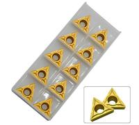 Lot de dix inserts de tournage indexables facilement remplaçables, modèle TCMT32 51 TCMT 16T304 US735 pour plus de commodité