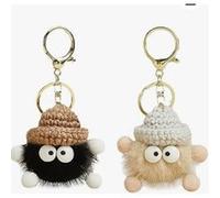Lot de dix pièces porte-clés en peluche, porte-clés personnalisé, porte-clés de voiture, porte-clés mignon en peluche pour filles rouge G