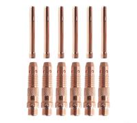 Lot de douze corps de serrage haute performance pour soudage TIG utilisant des torches WP compatibles avec des modèles tels que pour Lincoln PTA Series