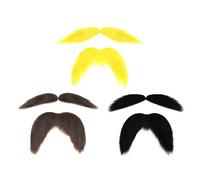 Lot de faux sourcils à moustache, 3 couleurs, à coller pour fausses moustaches, accessoires de costume amusants pour carnaval, Halloween, fête et cosplay, accessoires photo et jeux de rôle