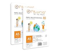 Lot de feuilles A5 de 80 g avec 500 feuilles blanches, papier multifonction pour l'école et les environnements de travail. Idéal pour imprimantes laser, injections ou photocopieuses - Ofituria