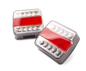 Lot de feux arrière LED avec ou sans éclairage de plaque minéralogique, homologation E E4 pour voiture, remorque, feu arrière, remorque.