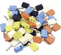 Lot de fiches bananes mâles Ø de la broche: 4 mm WAGO 215-111 noir, jaune, bleu, blanc, orange 50 pc(s)