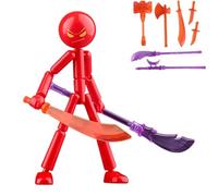Lot de Figurines articulées de Collection avec 7 Armes, Figurines articulées à Plusieurs Points de Fixation pour Animation Image par Image, pour Adolescents, Adultes et collectionneurs (E)