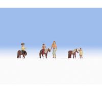 Lot de figurines Nog H0 15635 équitation à poney 1:87