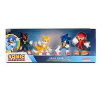 Lot de figurines Sonic - COMANSI - Sonic - Lot de 4 figurines - Sonic, Knuckles, Tails, Shadow - 7-8 cm - Non articulées