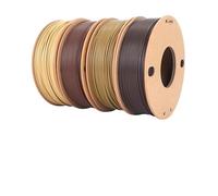 Lot de filaments for imprimante 3D Wood Color - Bois PLA 1,75 mm, 250 g x 4 paquets (noyer, chêne, cerisier, teck)