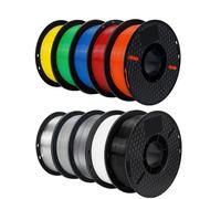 lot de filaments pour imprimante 3D, 10KG d'encre mélangée PLA, 1,75mm de diamètre, 10 KG d'encre mélangée PETG