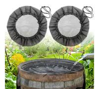 Lot de Filets de citerne de Pluie réglables de avec Cordon de Serrage - Protection Contre Les Feuilles, Les Insectes, Les Insectes (2Pcs 95CM)