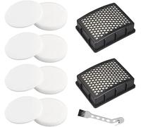 Lot de filtres de rechange réutilisables pour aspirateur DU2012, DU2015, K4010, aspirateur vertical sans sac, 2 filtres HEPA, 4 filtres en feutre mousse avec brosse de nettoyage
