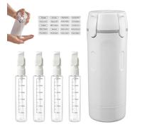 Lot de flacons distributeurs de Voyage 4 en 1 pour shampooing, Lotion | Flacon Distributeur De Voyage 4 en 1 avec éChelle Et éTiquette pour après-shampoing et crème, avec échelle et étiquette,Blanc