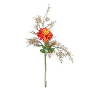 Lot de fleurs artificielles Dahlia avec branche décorative de 62 cm de haut - Arrangement de fleurs artificielles en soie - Fleurs d'automne - Fleurs à tige individuelles - Décoration pour vase, table