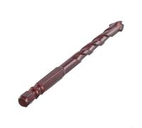 Lot de forets hexagonaux à tête cruciforme pour béton, carrelage de porcelaine, verre et métal - Tailles de 3 mm à 12 mm, compatibles avec perceuses rechargeables, pointe en alliage rouge (8 mm)