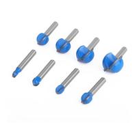 Lot de fraises rondes de 6 mm à bec sphérique 6 mm pour bois CNC Radius Core Box Outils solides pour rabot en bois (6,35 x 22,2 mm)