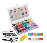 Lot de Fusibles Auto, Assortiment de 120 Fusibles Camion Polyvalents, Pièces Véhicules, Équipement Pro, Accessoires Mécanique pour Passionnés et Débutants