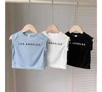 Lot de gilets décontractés pour bébé garçon. Design simple avec impression de lettre. Confortable, en maille respirante avec large bretelle. Convient pour les sorties, les superpositions, les activité