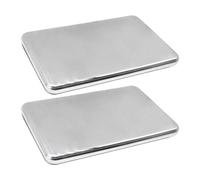 Lot de glaçons en acier inoxydable | Petits plateaux réutilisables en acier inoxydable - Sacs de glace plats pour voyage, barbecue, pique-nique, plage, plein air, travail, école, préparation des repas