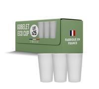 Lot de Gobelets Réutilisables ECOCUP 30cl - Gobelet Bière et Réutilisable en Polypropylène,Prise en Main facil25