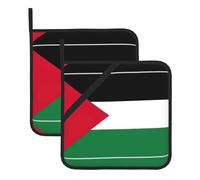 Lot de grands maniques avec motif drapeau de la Palestine - Résistants à la chaleur - 20,3 cm