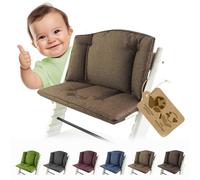 Lot de housses de coussin de rechange compatibles avec Stokke Tripp Trapp pour chaise haute modèle 1 (marron clair chiné)