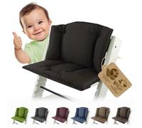 Lot de housses de coussin de rechange compatibles avec Stokke Tripp Trapp pour chaise haute modèle 1 (marron foncé chiné)