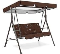 Lot de housses de coussin de rechange imperméables pour balancelle de jardin 3 places - 164 x 114 x 15 cm - Parfaites pour terrasse, véranda, jardin et résistantes aux intempéries