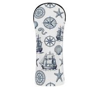 Lot de housses de protection pour tête de golf avec numéros interchangeables pour bois et pilote hybride avec motif de monstres marins et pirates
