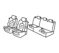 Lot de housses de siège Superior - Beige - Compatible avec Alfa Romeo Mito (09/08>04/19)