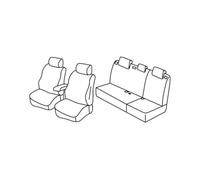Lot de housses de siège Superior - Gris/noir - Compatible avec Toyota Auris 5p (04/07>11/12)