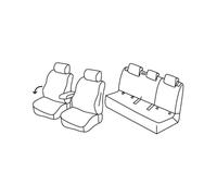 Lot de housses de siège Superior - Gris/noir - Compatible avec Volkswagen T-Cross (04/19>)