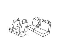 Lot de housses de siège Superior - Noir/bleu - Compatible avec Ford Focus 5p (03/11>05/18)