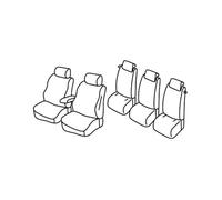 Lot de housses de siège Superior - Noir/gris - Compatible avec Ford C-Max (11/10>03/20)