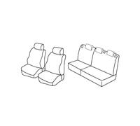 Lot de housses de siège Superior - Noir/gris - Compatible avec Ford Fiesta 5p (05/02>08/08)