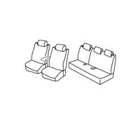 Lot de housses de siège Superior - Noir/rouge - Compatible avec Toyota Yaris 5p (10/11>08/20)