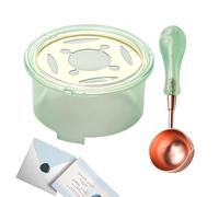 Lot de joints de à cacher, à cachet, four chauffant pour creuset de à cacheter avec cuillère - set léger pour cartes d'invitation, mariages, enveloppes, lettres, perles de à