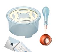 Lot de joints de à cacher, à cachet, four chauffant pour creuset de à cacheter avec cuillère - set léger pour cartes d'invitation, mariages, enveloppes, lettres, perles de à