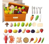 Lot de Jouets Alimentation Enfant - Développe La Motricité Fine avec Un Coffret,Aliments factices pour Jeu de découpe ,pour d'Âge Préscolaire 3 à 7 Ans Garçons Maison Fête Voyage