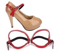 Lot de Lacets à Talons Hauts, Matériaux de qualité, Accessoires de Chaussures pour une Marche Confortable, Rouge/noir/or (rouge)