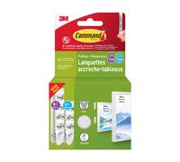Lot de languettes de fixation amovibles pour tableau - Rayon QI Blanc 4 paires PM + 8 paires MM