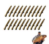 Lot de leurres en caoutchouc pour truite, leurre de grenouille - Queue de pagaie de 6,3 cm - Leurre de pêche polyvalent pour toutes les eaux - Ensemble d'appâts souples pour les amateurs de pêche